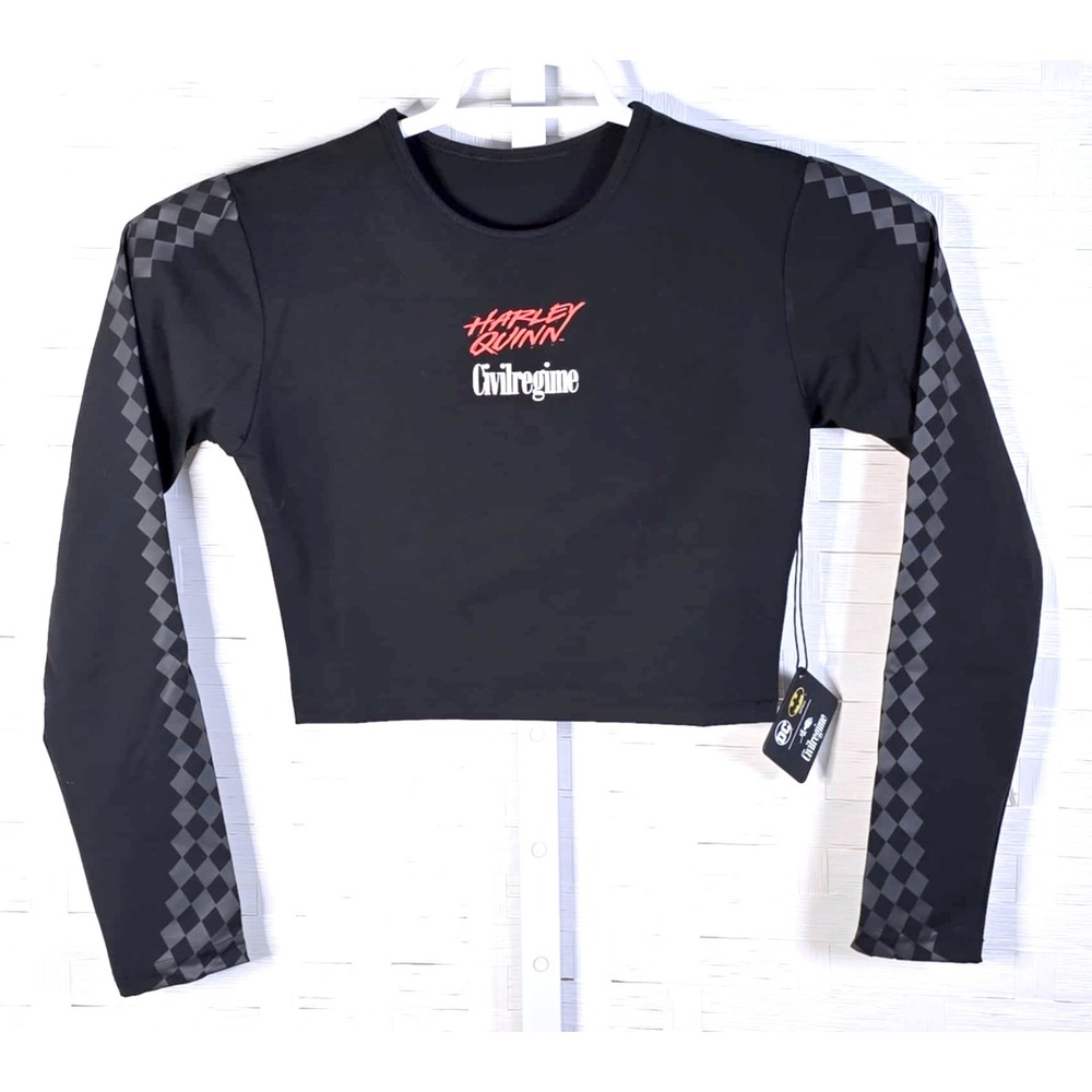 Civil Regime X Marvel Harley Quinn Crop Top Long‎ Sleeve Size Medium